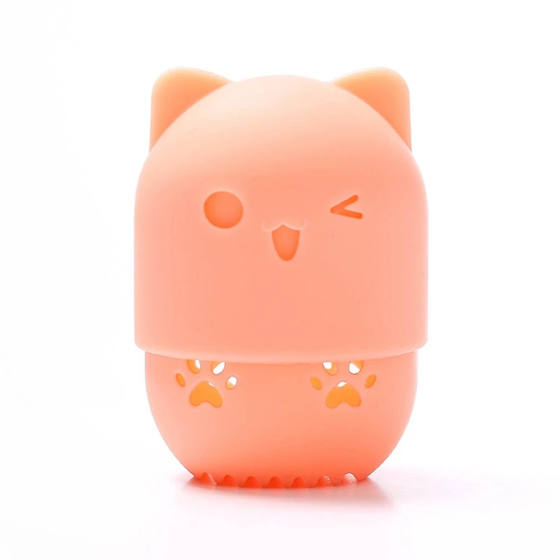 Silicone Orange 1 шт. держатели для спонжей для макияжа, косметическая пуховка, подставка для дисплея, губка в форме тыквы, держатель для сушки яиц, подставка для пуховка для макияжа - Цвет: Silicone Orange