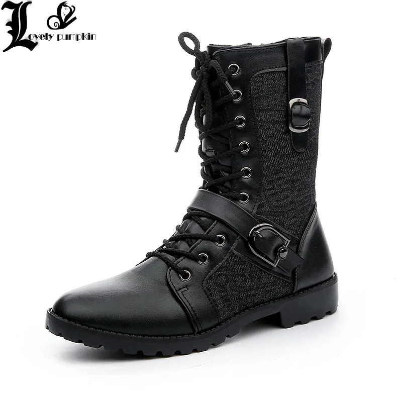 

Winter Boots Men Leather Boots Men High Top Shoes 2019 Round Head Winter Footwear Lace Casual Shoes Man Plus Size 39-44 L046
