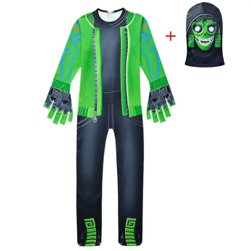 Kids MEZMER / Raptor Costumes Jumpsuits Boys Character Clown Cosplay Clothes Halloween Raven Party Game Funny Clothing | Тематическая