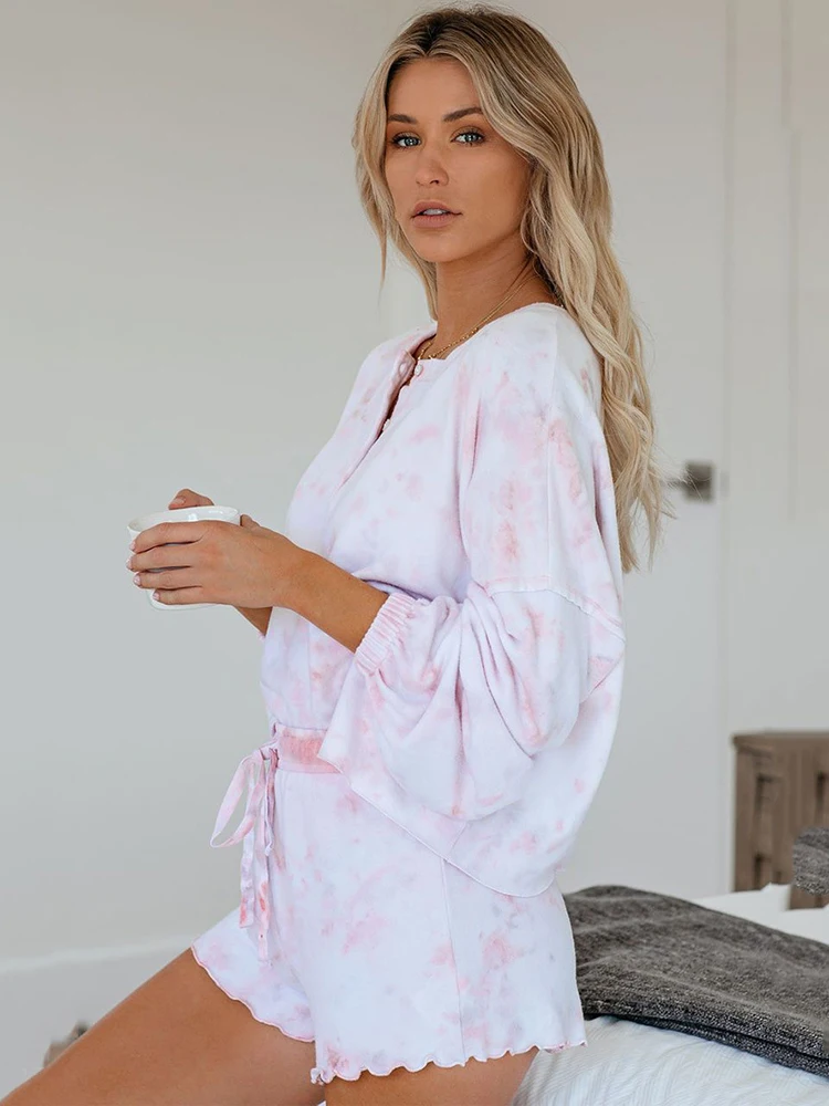 Зимняя Домашняя одежда комплект из двух предметов новая модная Повседневная