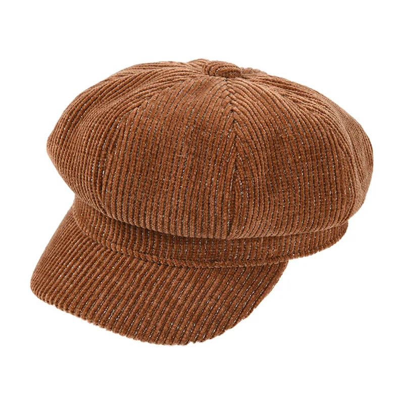 Женские осенние шапочки USPOP винтажные вельветовые Восьмиугольные кепки