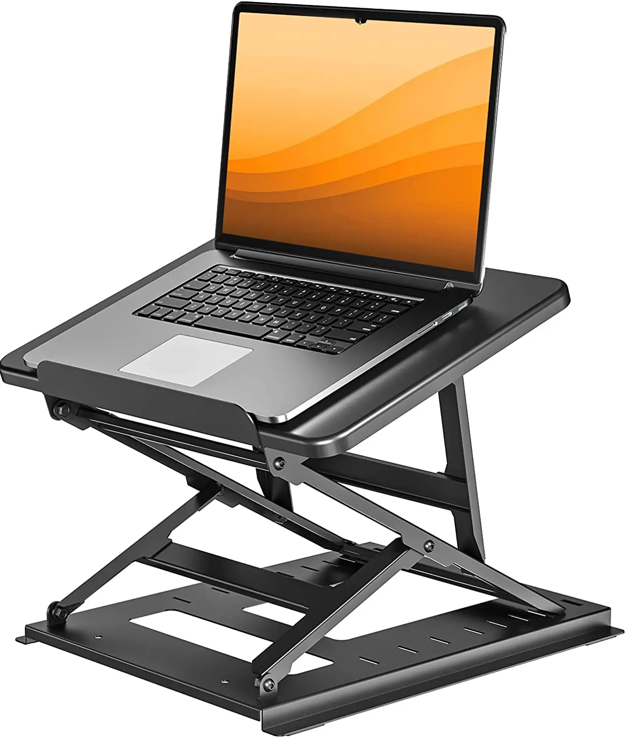 

HUANUO Adjustable Laptop Stand for Desk - Easy to Sit or Stand with 9 Adjustable Angles, Laptop Riser Reduces Neck Pain, Fits