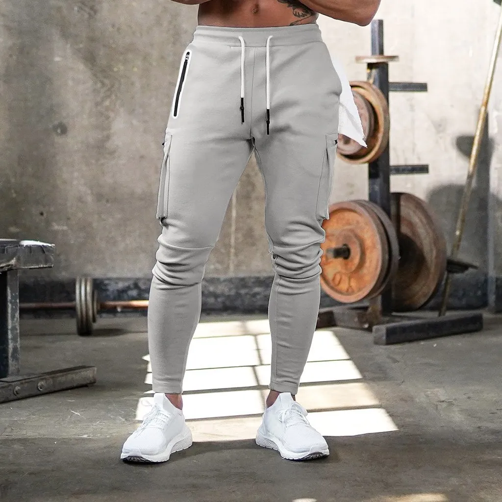 Men Sports Jogging Multi-pocket Camouflage Bodybuilding Long Pants Trousers Sweatpants joggers pantalon homme streetwear hip hop | Мужская
