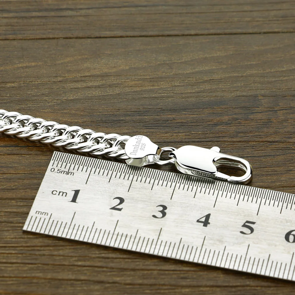 Личности человека ожерелье 7 мм Мода 925 Серебро Ожерелье Браслеты цепочки