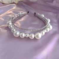 big pearl crystal headband ins fashion girls hairband for party gem hair band luxury headbands hair accessories for wholesale