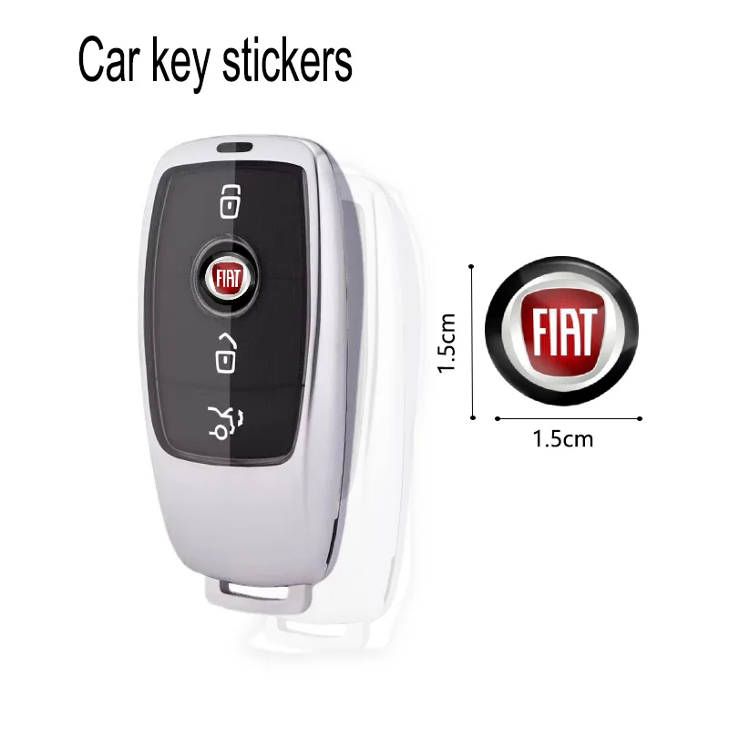 

5PCS Car Emblem Car Keychain Key Rings Auto Door Keyhole Sticker For Fiat Panda 500 Argo Mobi 500L Uno Cronos Tipo 500X Pulse