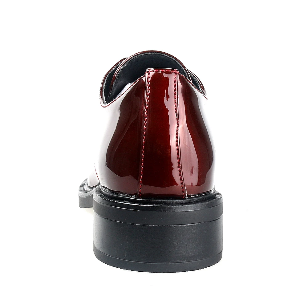 Женские лакированные лоферы классические туфли на плоской подошве деловые