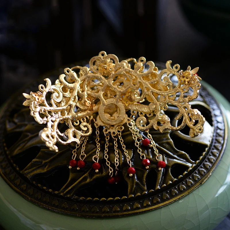 Шпильки для волос NiuShuya с искусственным жемчугом шпильки в традиционном