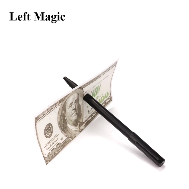 2 шт. (грубая ручка) Thru Bill Penetration Dollar Pen Magic Trick шариковая ручка брендовая черная