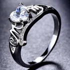 Женское кольцо с серебряным покрытием, в виде сердца, любовной мамы