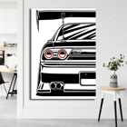Nissan 240sx люкхолст печать плакат, автомобильное искусство JDM, иллюстрация автомобиля, настенное искусство, домашний декор