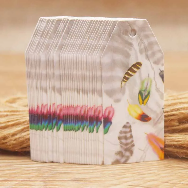 Ярлыки-карточки этикетки бумажные бирки подарок ручной работы милый Санта-Клаус