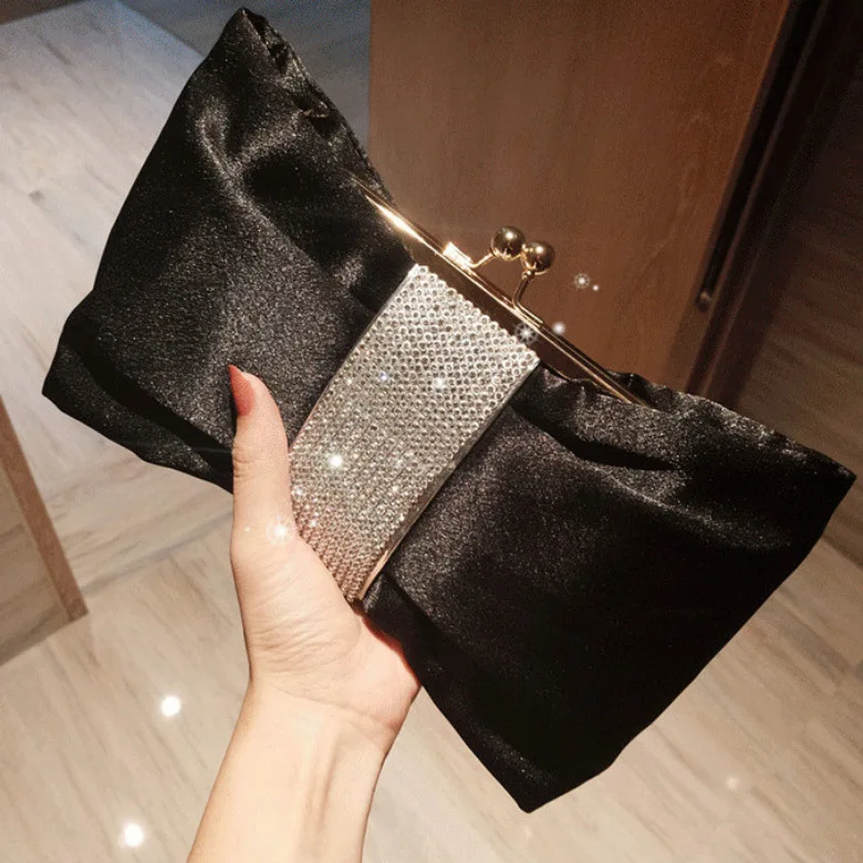 

Новая модная Изысканная вечерняя сумка, плиссированные сумки через плечо для женщин, сумка на цепочке, сумка-клатч с бабочкой, дизайнерские ...