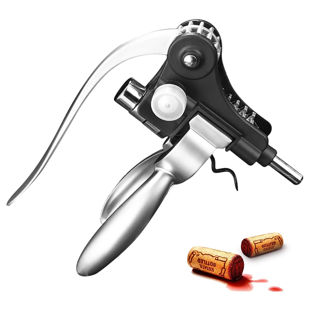 

Zinc Alloy Rabbit Red Wine Opener Tool Cork Bottle Opener Kit Tire Corkscrew Pourer Set Bottle Openers kitchen Tools