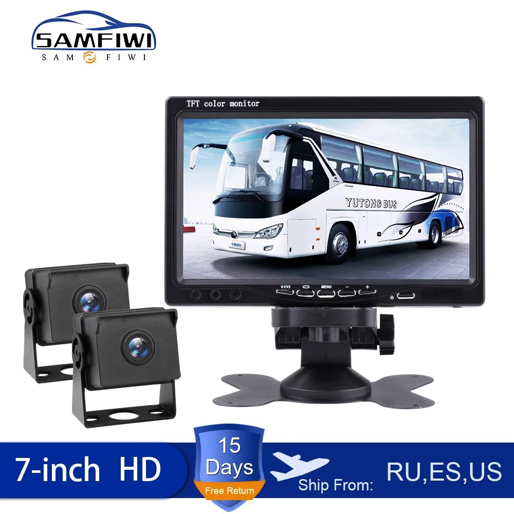 7 &quotTFT LCD проводной автомобильный монитор HD разрешение Проводная обратная камера