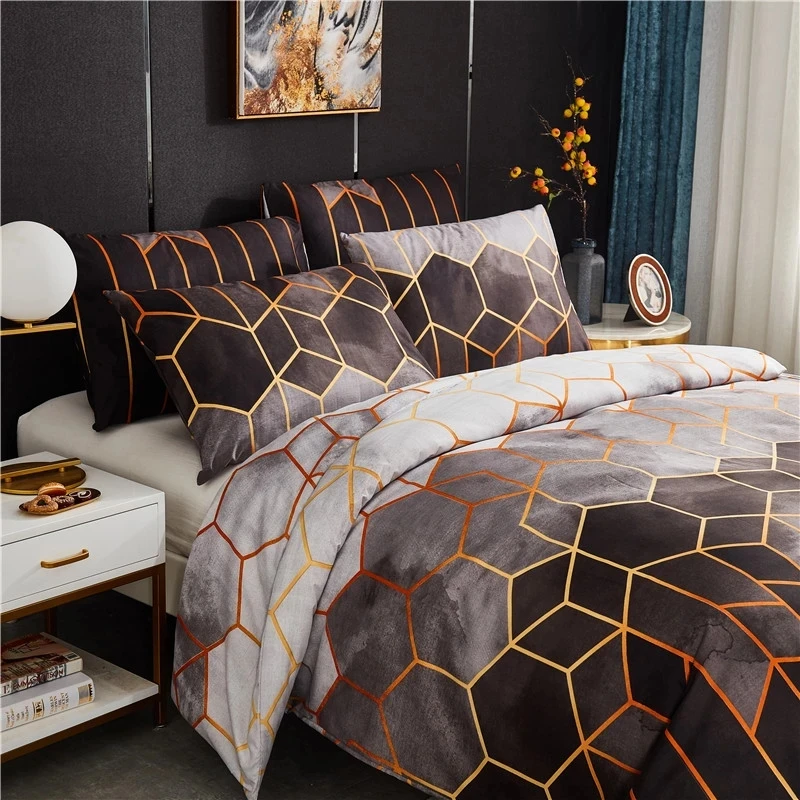 

Geometric Duvet Cover Comforter Bedding Queen King Full Double Size Modern Home Bed Set