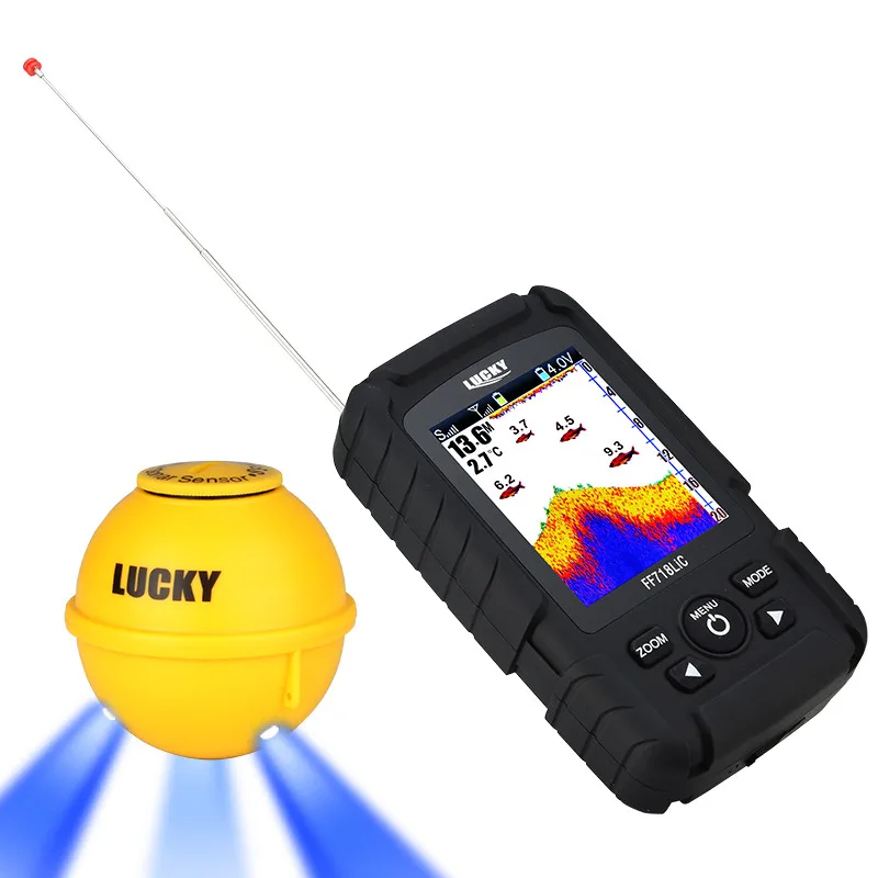 Эхолот LUCKY FF718LiC-W беспроводной рыболокатор рыболовный сонар глубина до 45 м/147