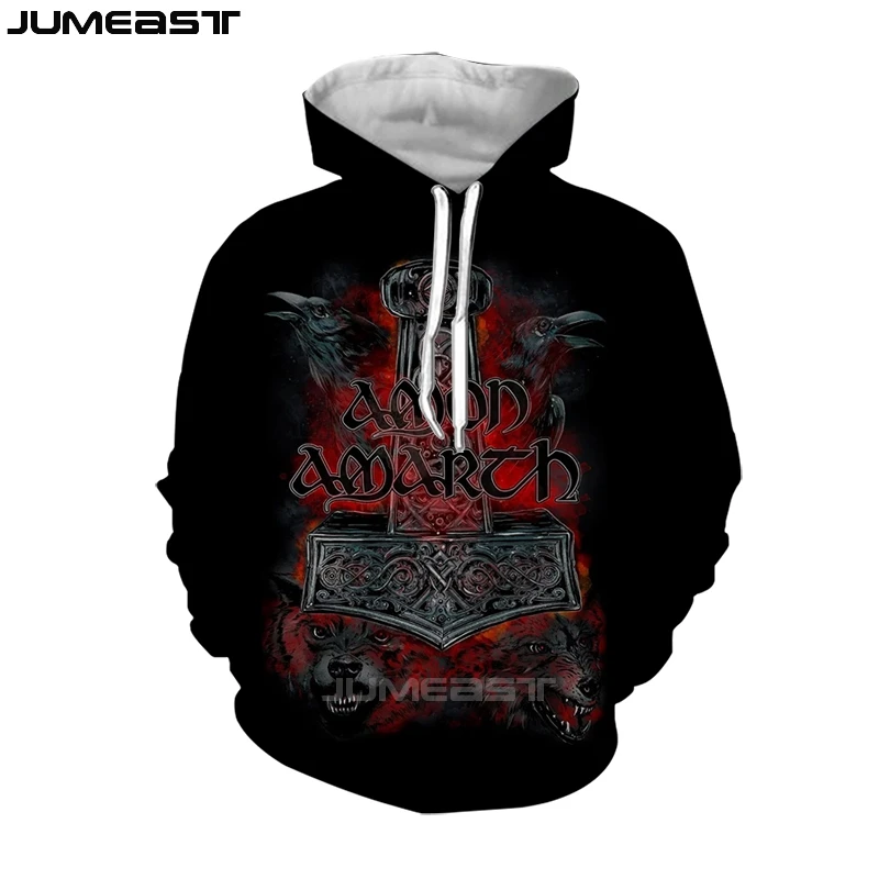 Jumeast бренд для мужчин/для женщин 3D печатных Толстовка Amon Amarth с длинным рукавом спортивный пуловер весенние толстовки - Цвет: 02
