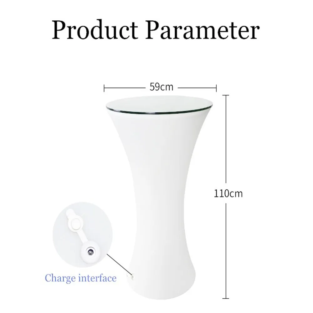 Качественный перезаряжаемый светодиодный светящийся коктейльный стол ip54