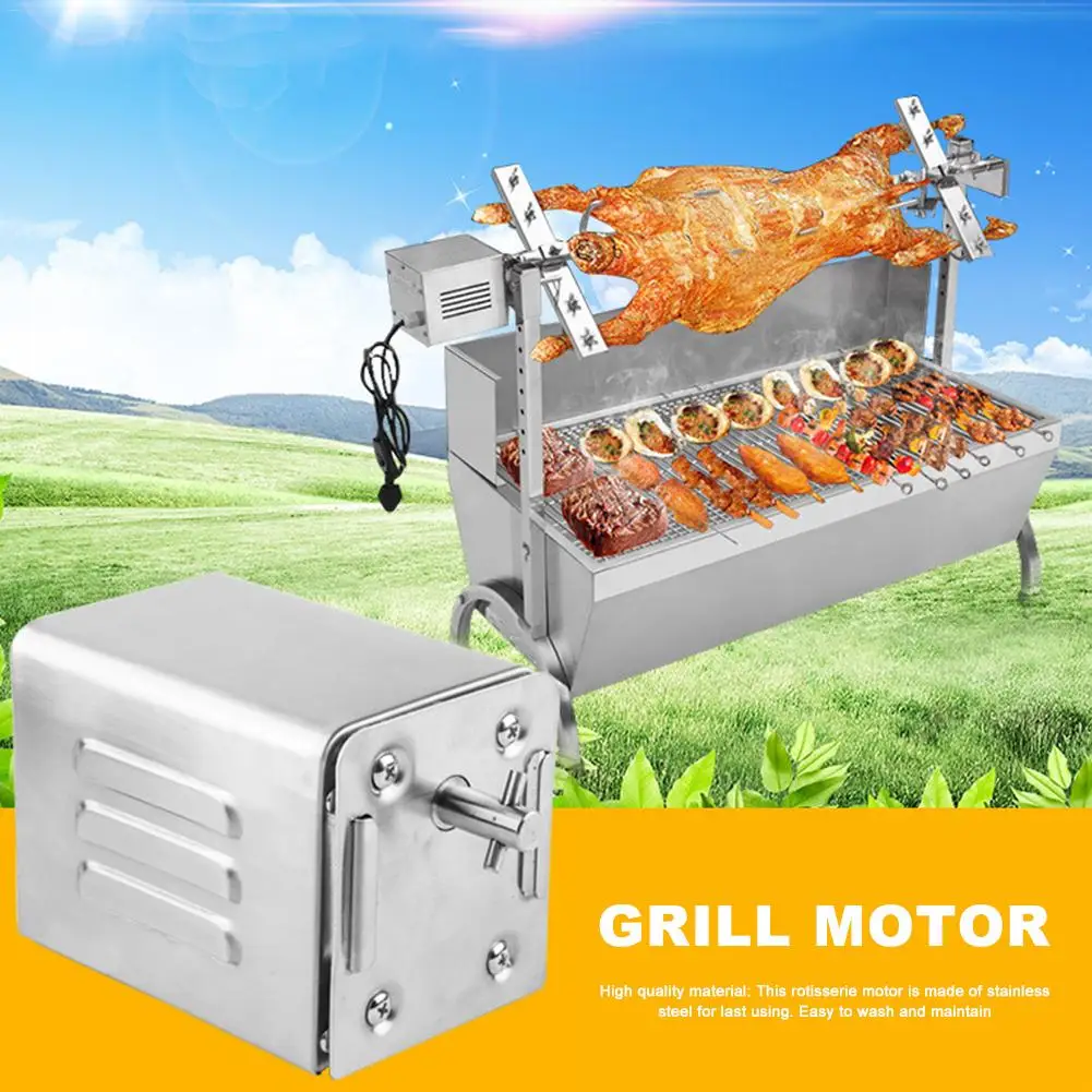 

Outdoor Picnic Barbecue Motor Stainless Steel Grilled Whole Sheep Motor Household Electric Grill Accessories