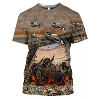 camouflage hunting wild duck animal 3d print t shirt tops summer fashion casual mens t shirts harajuku short sleeve tees