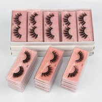 eyelashes wholesale 102050100 pcs 3d natural fluffy faux mink lashes soft wispy handmade false lashes makeup lashes in bulk