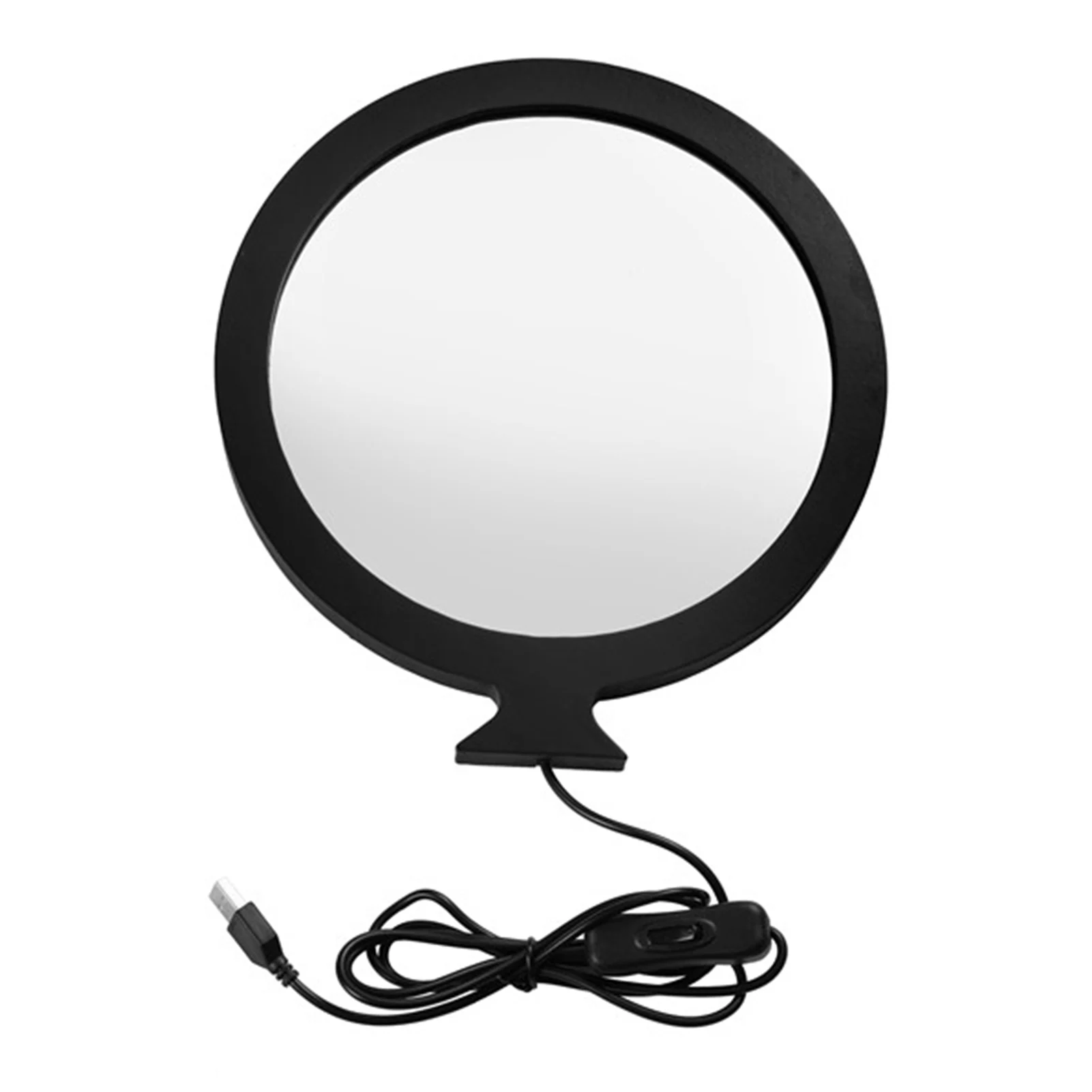 

24cm Moon Mirror Lamp Round Moonlight Makeup Mirror Wall Mounted Bedroom Bathroom Mirror Night Light Mini USD Night Opportune