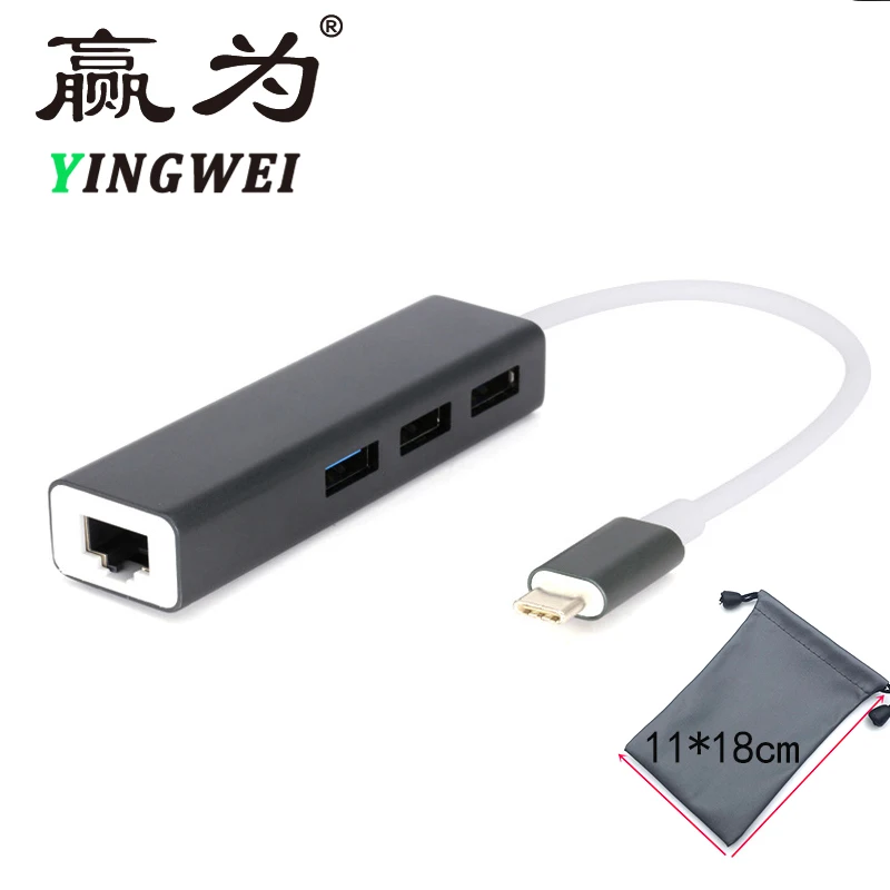 Внешняя сетевая карта Thunderbolt 3 В Ethernet порта USB 0 концентратор Type C в RJ45 100 Мбит/с LAN