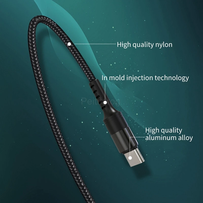 Кабель USB Type C с оплеткой 5 А|Кабели для мобильных телефонов| |