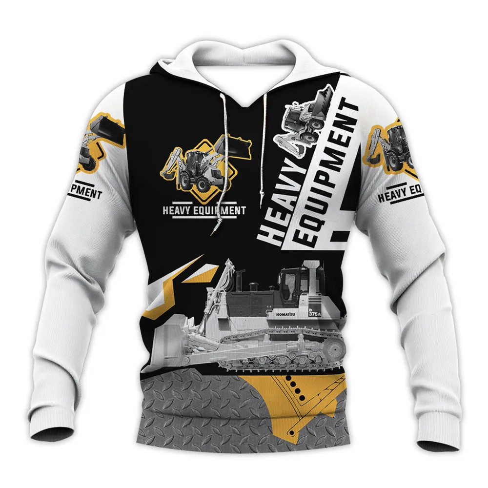 

Heavy Equipment 3D All Over Printed Mens Hoodies Harajuku Zip Hoodie Unisex Casual Pullover Autumn Jacket