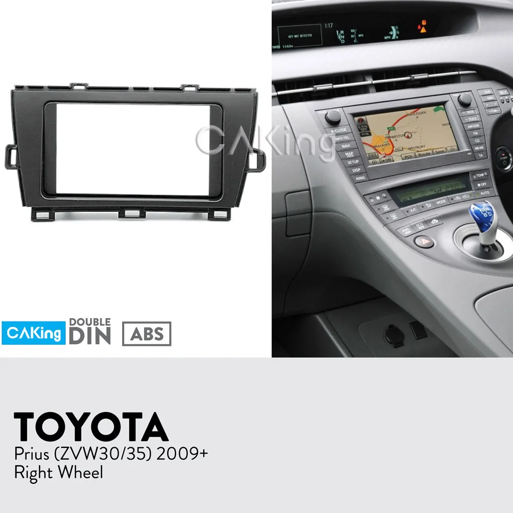 Автомобильная фасция Радио панель для TOYOTA PRIUS 2009 + (правое колесо) Набор Фитингов