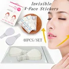 Невидимые V-образные наклейки для похудения лица, щек, подбородка, для женщин, 40 шт.компл., 2 стиля