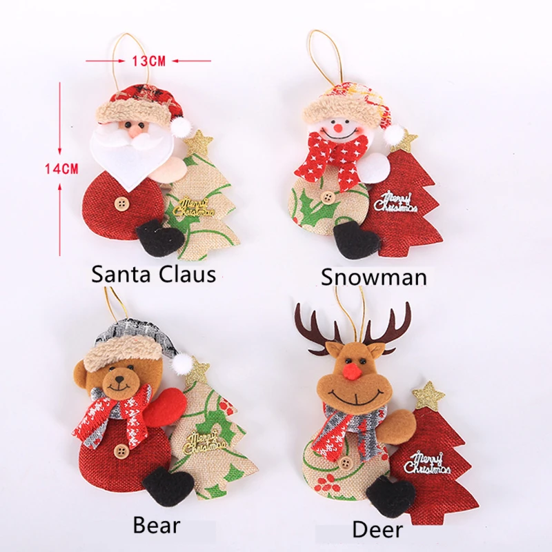 Christmas Home Decor Hanging Ornaments Santa Dolls Christmas Tree Decorations New Year Hangings Decorations Enfeites De Natal