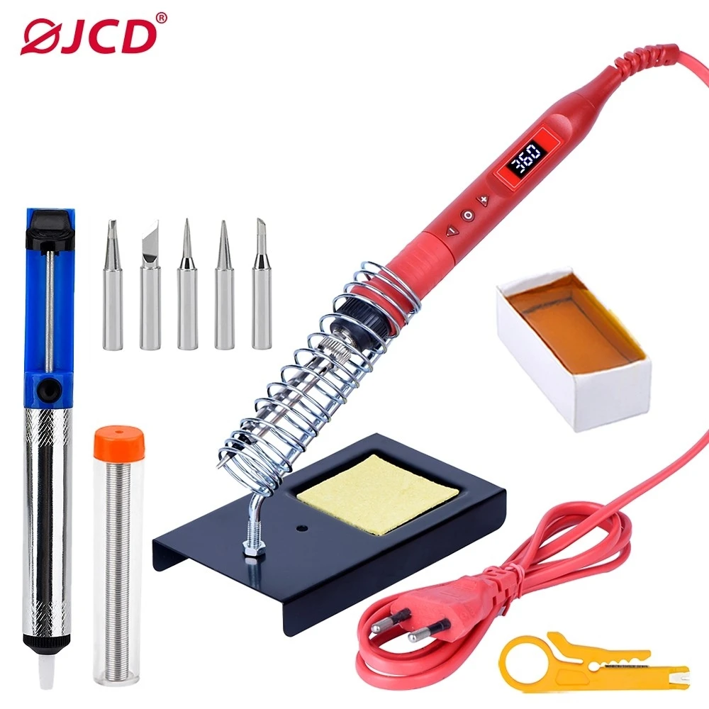 

LCD Lighting Electric Soldering Iron Kit 80W 220V/110V Multi-function Button Soldeing Station Adjustable Temperature