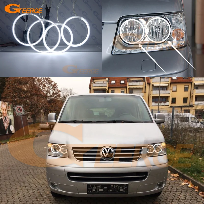 Для Volkswagen VW Transporter Caravelle T5 2003 2009 отличные ультра яркие CCFL ангельские глазки Halo