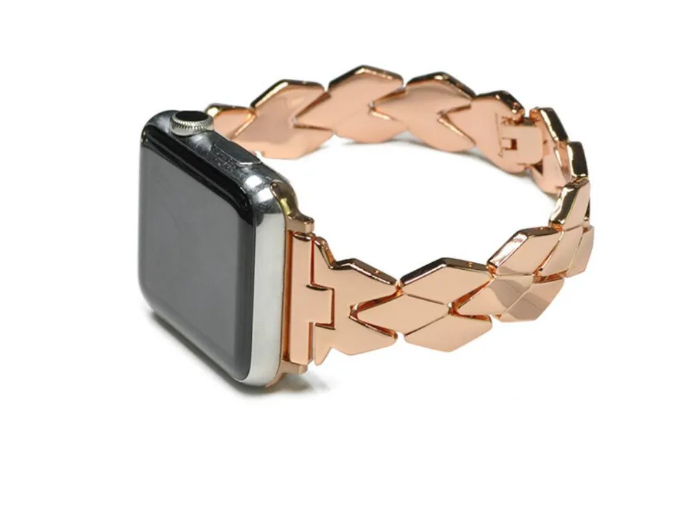 Модный стиль ремешок для наручных часов Apple Watch версии se 42 браслет из нержавеющей