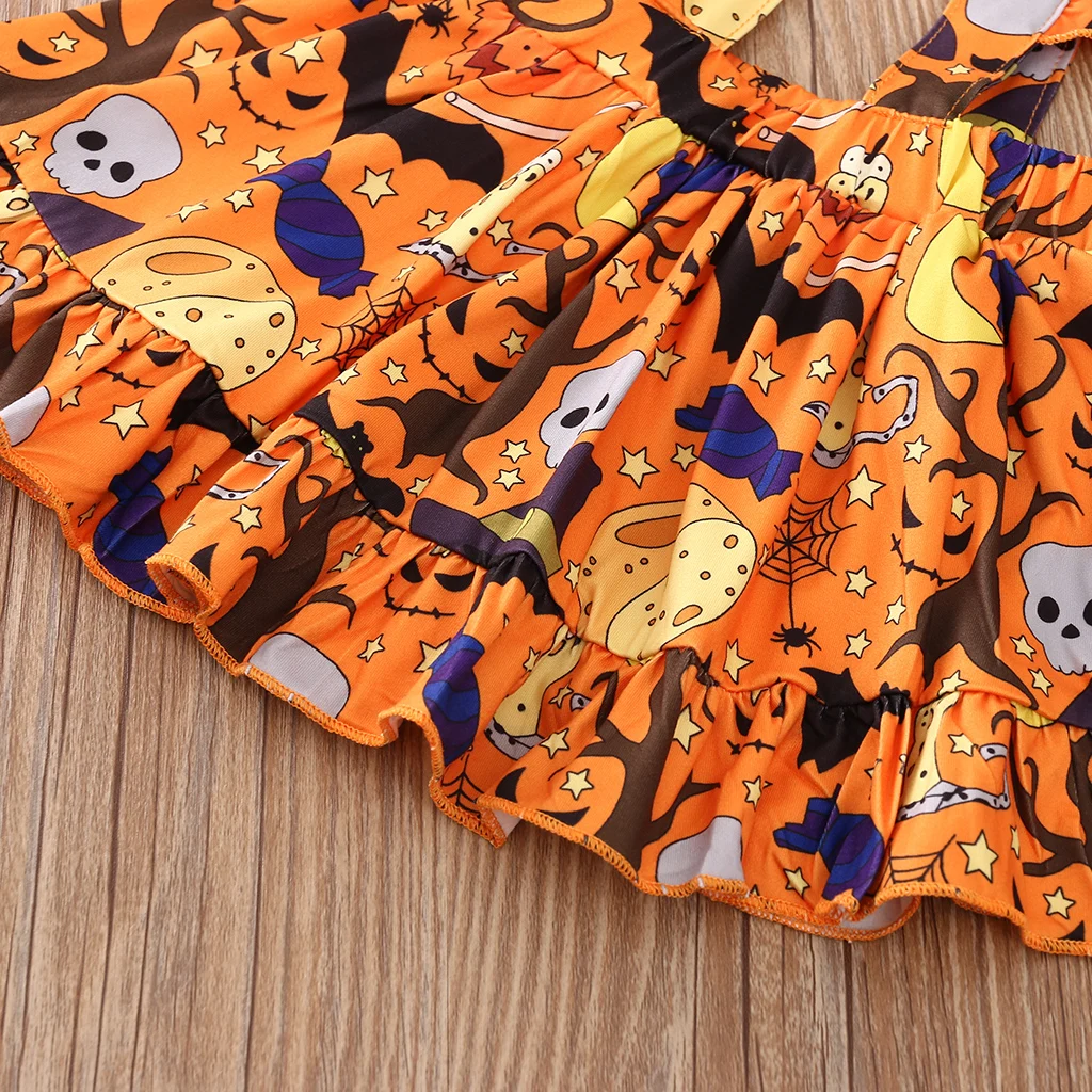 Pudcoco/осень 2020 комплект из 3 предметов для новорожденных девочек на Хэллоуин боди с