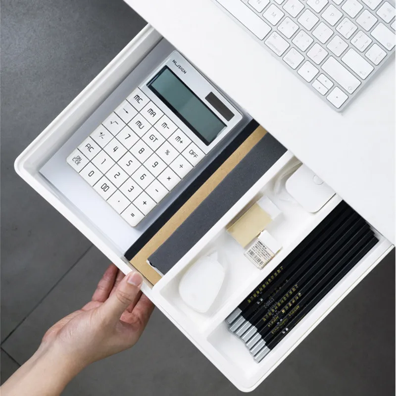 

Stick Under Tray Dropshipping Self Adhesive Drawer Organizer Case Stationery Holder Makeup Pencil Adhesive Desk Storage Box