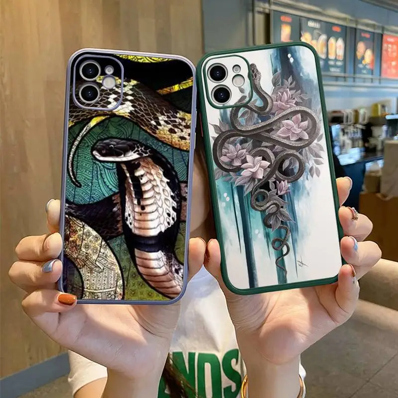 

sanke Phone Case For iPhone 12 11 Mini Pro XR XS Max 7 8 Plus X Matte transparent Back Cover