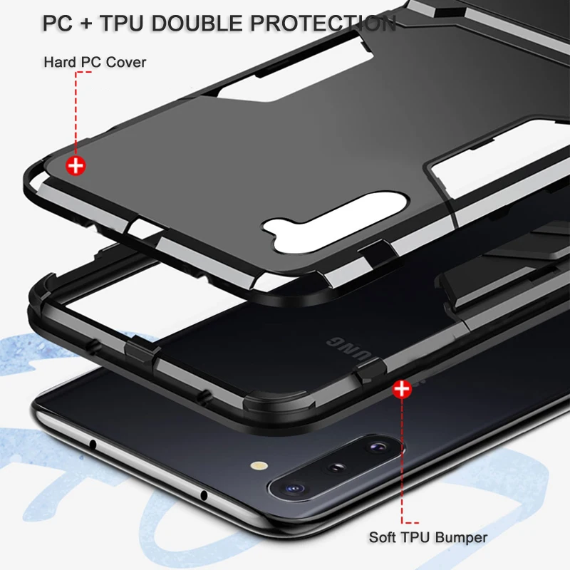 Чехол CAPSSICUM Armor с подставкой для Samsung Galaxy Note 10 + чехлы Plus противоударный