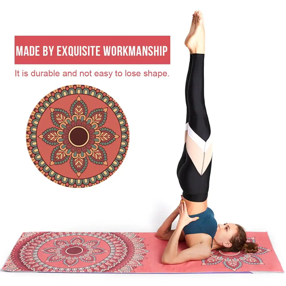 Коврики для йоги анти скольжения Одеяло мягкой микрофибры Пилатес двусторонняя