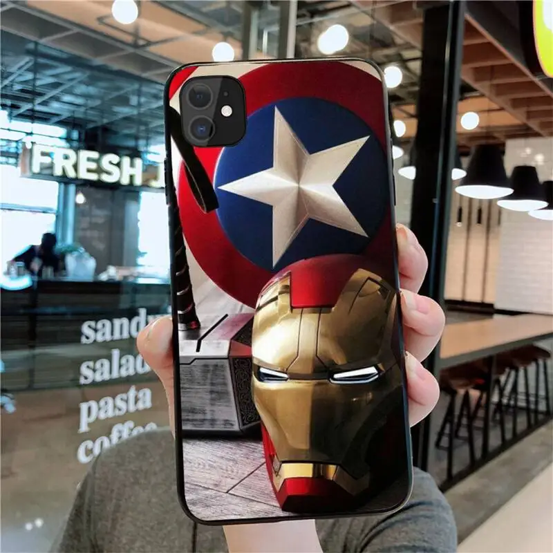 Чехол для телефона Super hero Железный человек паук iphone 13 12 11 Pro Max Mini XS 8 7 6 6S Plus X 5S SE 2020 XR