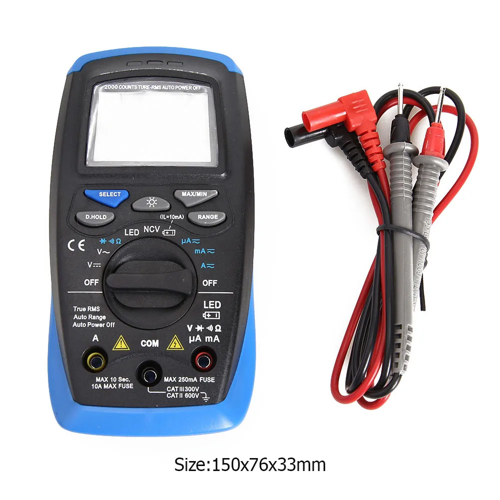 

6000 Counts NCV Temp Tester CD Backlight Easily Carrying HP41A HP41B HP42B Digital Multimeter LLightweight Gadgets