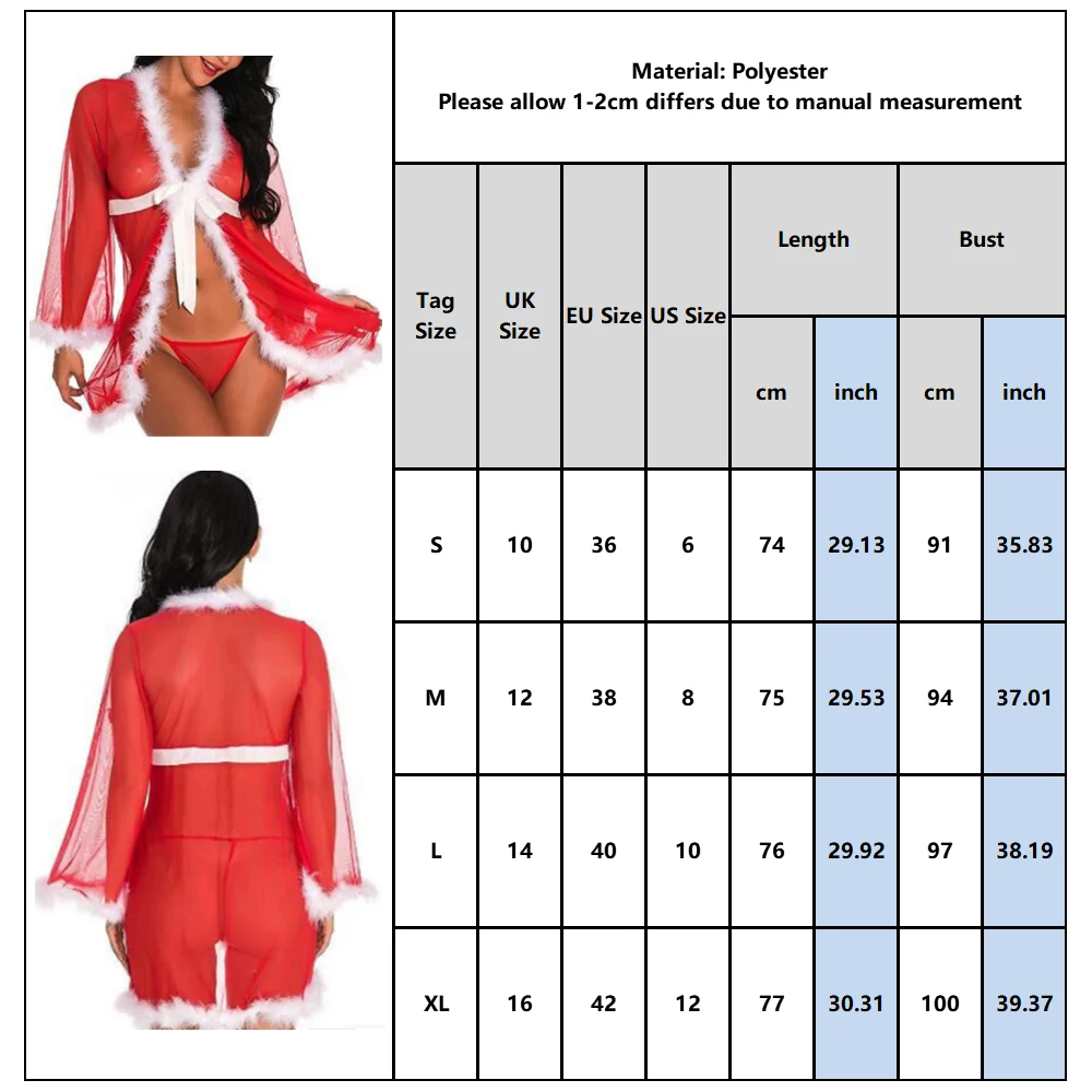 Рождественское нижнее белье женское прозрачное кружевное со стрингами