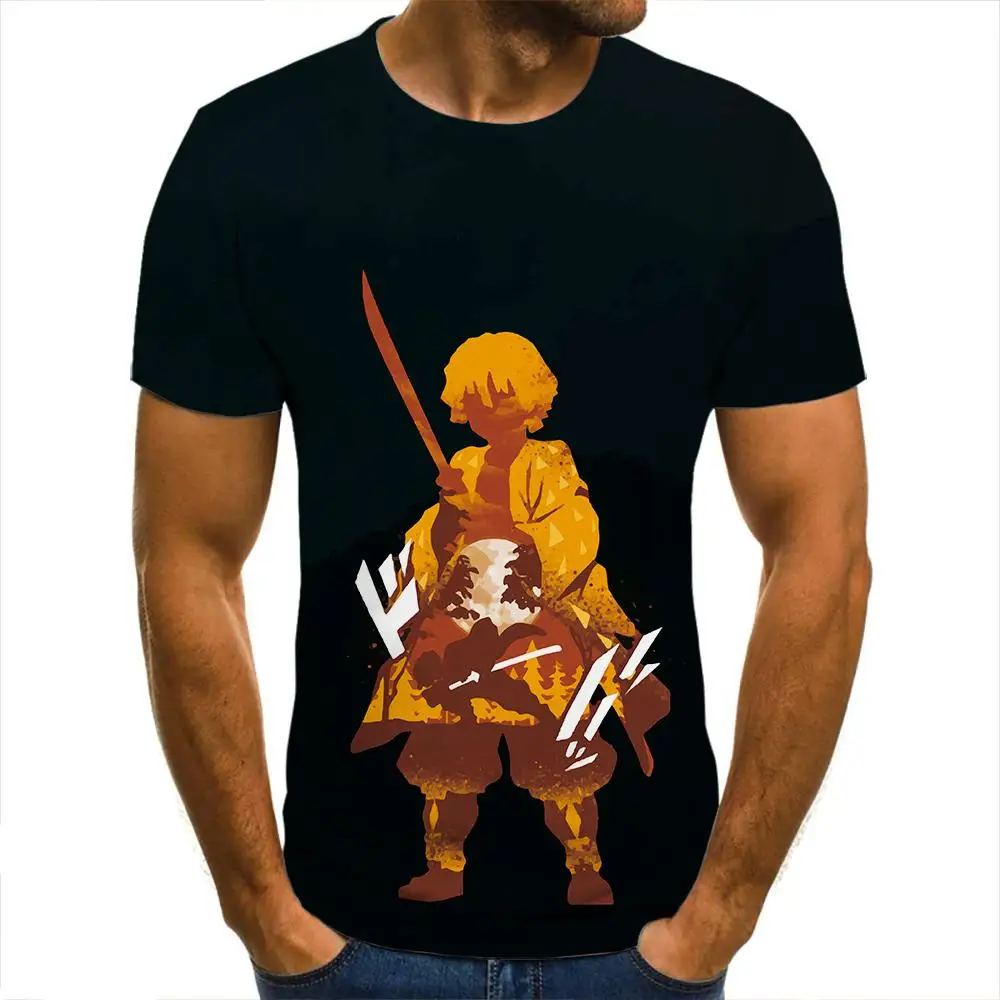 

3d T-Shirt Demon Slayer Graffiti Tshirt Men Women Children Short Sleeve Cool Tees Fashion Casual Summer Boy Girl Kids Streetwear