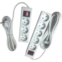 2 round pin eu rus plug power strip switch 5 m 3m 2m cable 35 outlets electrical extension cord socket network filter
