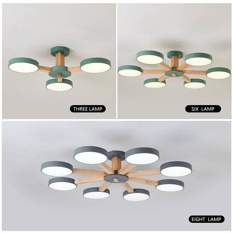 Скандинавская Простая Современная подсветильник лампа из массива дерева