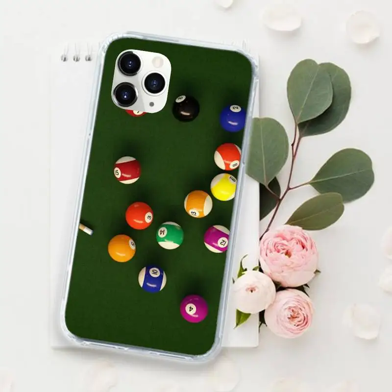 

Billiards Balls play game Phone Case for iPhone 11 12 pro XS MAX 8 7 6 6S Plus X 5S SE 2020 XR Luxury brand shell funda coque