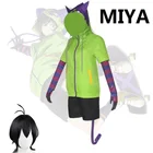 Костюм для косплея Miya Chinen из аниме бесконечность для взрослых, короткая куртка с капюшоном на молнии, перчатки с париком для вечевечерние, SK8