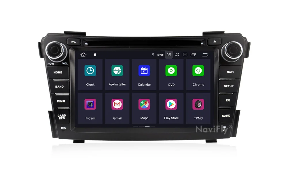 NaviFly Android 9,0 автомобильный мультимедийный плеер gps навигации для HYUNDAI I40 I-40 2011 2012 2013 стерео радио RDS
